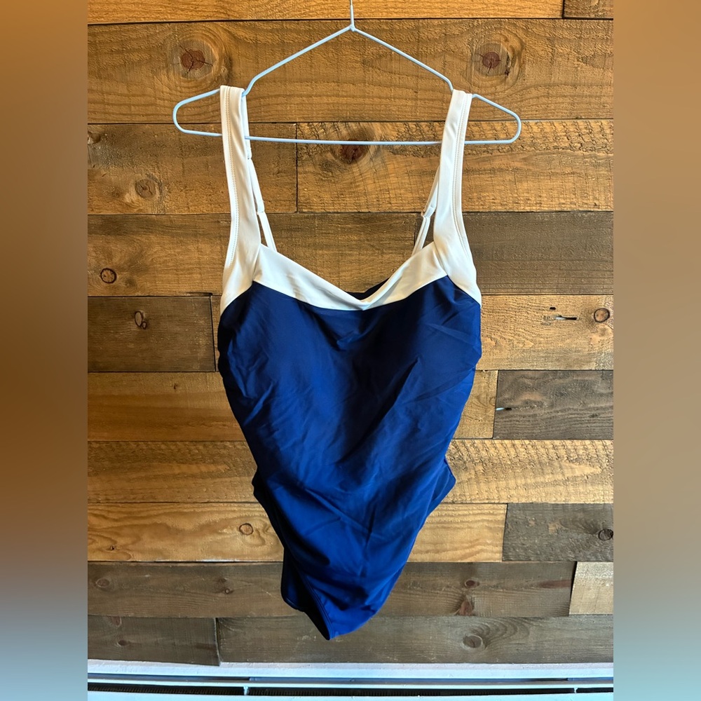 Shade & Shore Navy and White Swimsuit